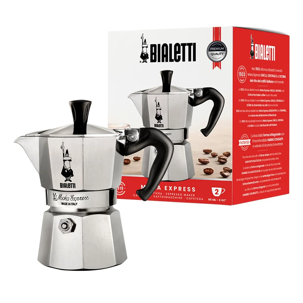 Bialetti Moka Express Export Review: 90 ml Espresso Maker