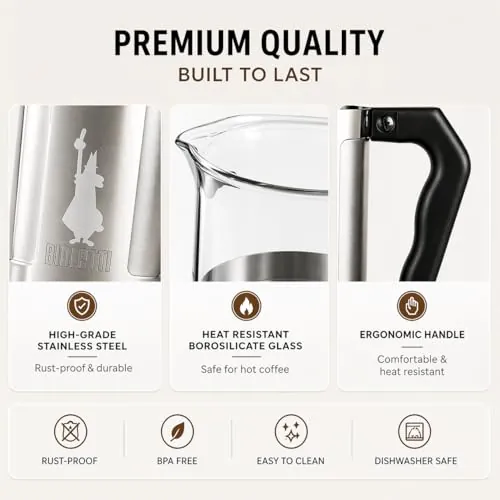 Bialetti Preziosa French Press Review: 8 Cup Coffee Maker image 4