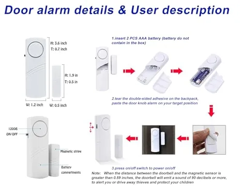 HIIXHC Door Window Alarm Review: 10-Pack Security Sensor image 7