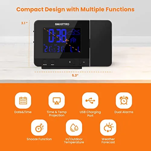 SMARTRO SC31B Projection Alarm Clock Review image 4