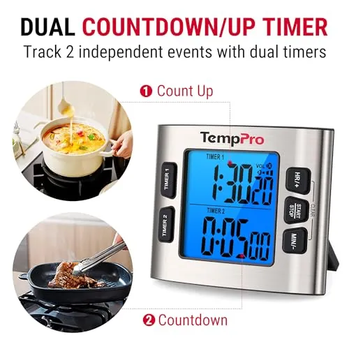 TempPro TM02 Digital Timer Review: Dual Kitchen Timing image 3