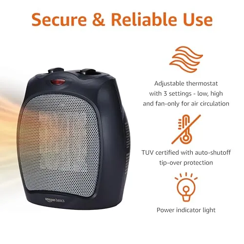 Amazon Basics Ceramic Space Heater Review image 3
