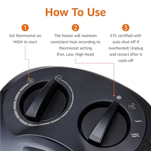 Amazon Basics Ceramic Space Heater Review image 5