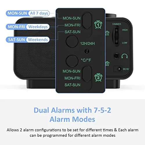 uscce Digital Dual Alarm Clock Radio Review image 4