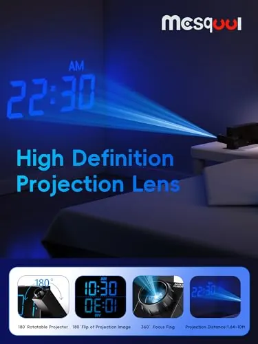 Mesqool Projection Alarm Clock Review for Bedrooms image 4