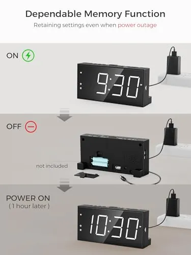 PPLEE Alarm Clock Review: Dual Alarm Bedroom Clock image 7