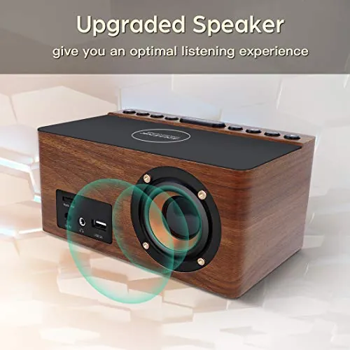 ANJANK Wooden Alarm Clock Review: Radio, Charging, Value image 5