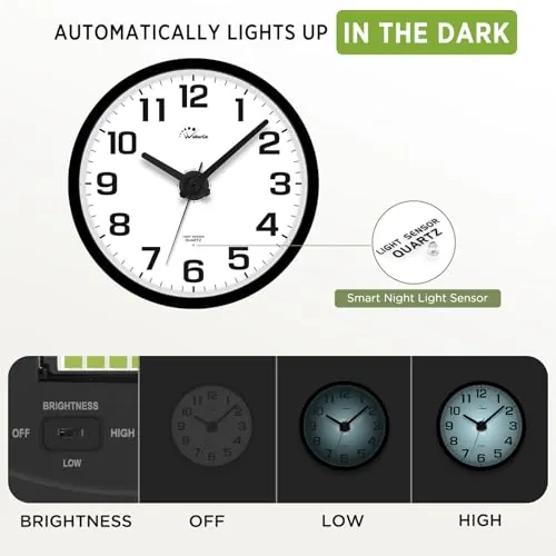 WallarGe Night Light Wall Clock Review image 4