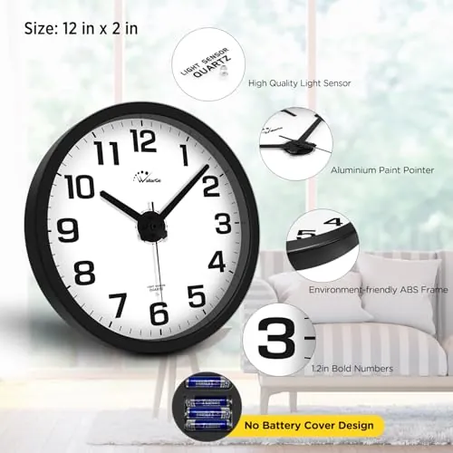 WallarGe Night Light Wall Clock Review image 5