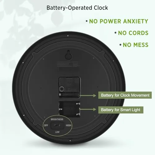 WallarGe Night Light Wall Clock Review image 6
