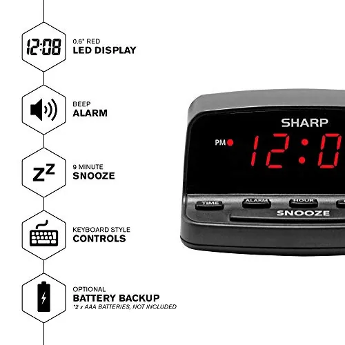 Sharp Digital Alarm Clock Review: Simple Bedroom Use image 4
