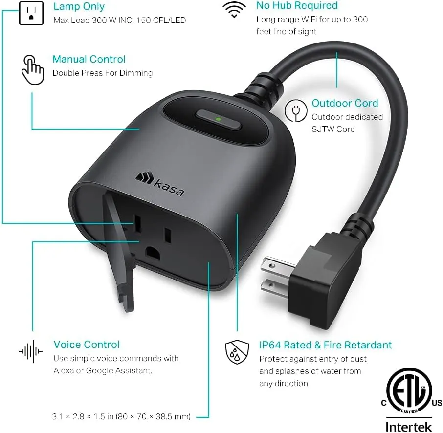 Kasa KP405 Outdoor Smart Dimmer Plug Review image 4