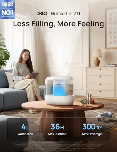Dreo HM311 Humidifier Review: Quiet 4L Bedroom Mist image 3