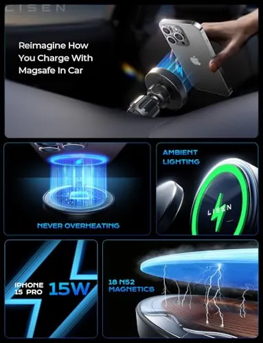 LISEN 15W MagSafe Car Mount Charger Review image 3