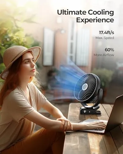 Koonie Portable Clip on Fan Review: Battery, Noise, Use image 3