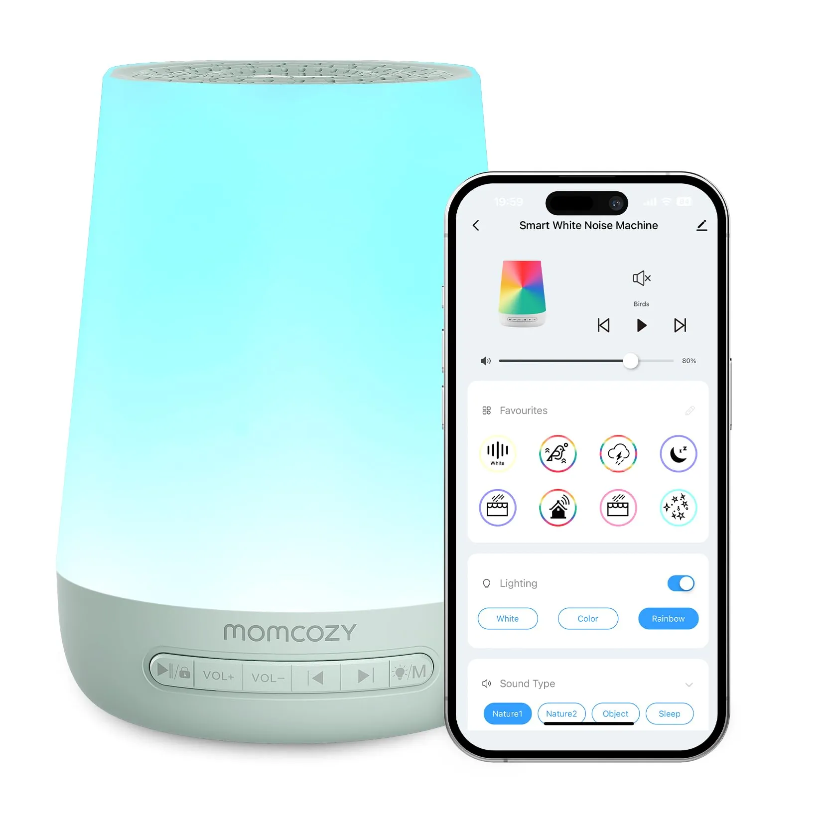 Momcozy White Noise Machine Review: Sleep, Light and App image 8